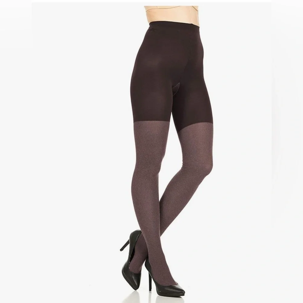 Star Power by SPANX Center-Stage Heathered Shaping Tights (Heathered Java/A)